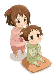 Rule 34 | 00s, 2girls, aged down, barefoot, child, hair bobbles, hair ornament, hirasawa ui, hirasawa yui, imo works, k-on!, multiple girls, siblings, side ponytail, sisters, toddler