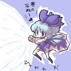 Rule 34 | 1girl, bow, cirno, female focus, lowres, sasane, solo, embodiment of scarlet devil, touhou, translated