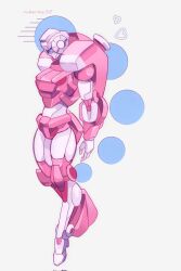 Rule 34 | 1girl, arcee, autobot, breasts, colored skin, corrupted twitter file, cukerka32, high heels, highres, mechanical parts, medium breasts, panties, pink panties, robot, simple background, solo, thighs, transformers, transformers: generation 1, underwear, white skin