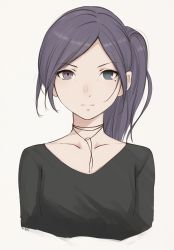 Rule 34 | 1girl, breasts, closed mouth, collarbone, commentary, english commentary, heterochromia, long hair, looking at viewer, miura-n315, original, simple background, solo, upper body