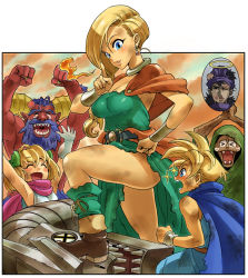 Rule 34 | &gt; &lt;, 2girls, 4boys, age difference, beard, beaten, belt, bianca (dq5), black hair, blonde hair, blue eyes, blue hair, boots, braid, breasts, brother and sister, bruise, cape, cheering, child, cleavage, closed eyes, defeat, dirty, dragon quest, dragon quest v, earrings, facial hair, hair over shoulder, halo, hero&#039;s daughter (dq5), hero&#039;s son (dq5), hero (dq5), hood, horns, injury, jewelry, legs, long hair, magic, mimonel, monster, monster request, mother and daughter, mother and son, multiple boys, multiple girls, siblings, side braid, smile, sparkle, square enix, stepped on, sweat, tears, teeth, turban