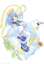 Rule 34 | 00s, 1girl, :d, absurdres, ah-kun, animal, artbook, asymmetrical clothes, bare shoulders, bird, blue eyes, blue hair, blush, book, cloud, detached sleeves, duck, flat chest, flower, food, frilled swimsuit, frills, fruit, grapes, hair tie, hat, highres, lily (flower), magical girl, matching hair/eyes, moetan, non-web source, o o, one-piece swimsuit, open mouth, pastel ink, pop, ribbon, school swimsuit, shoes, short hair, short twintails, single thighhigh, sky, smile, socks, solo, sunflower, swimsuit, swimsuit costume, thighhighs, twintails, visor, visor cap, water, waves, white school swimsuit, white one-piece swimsuit, zettai ryouiki