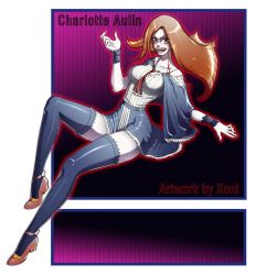 Rule 34 | bad end, brown hair, castlevania (series), castlevania: portrait of ruin, charlotte aulin, dark persona, fang, long hair, miniskirt, skirt, thighhighs, transformation, vampire, witch
