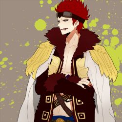 Rule 34 | 1boy, crossed arms, eringi, eustass kid, fur jacket, goggles, image sample, jacket, jacket on shoulders, male focus, one piece, open clothes, open shirt, pixiv sample, red hair, shirt, solo