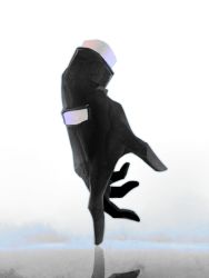 Rule 34 | 1boy, bishoujo senshi sailor moon, black gloves, gloves, male focus, out of frame, reflection, saki (hxaxcxk), saphir (sailor moon), simple background, solo, white background