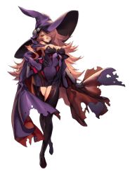Rule 34 | 1girl, blazblue, breasts, cleavage, hat, konoe a. mercury, large breasts, long hair, witch hat