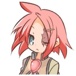 Rule 34 | 100 percent orange juice, 1girl, alte (orange juice), blue eyes, brown jacket, burn scar, closed mouth, commentary request, forehead, glowing, hair ornament, hairclip, hono, jacket, looking away, lowres, official art, one eye closed, parted bangs, portrait, red hair, scar, scar across eye, scar on face, short hair, simple background, solo, suguri, white background
