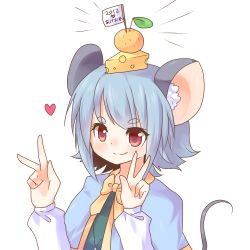 Rule 34 | 10s, 1girl, 2012, akeome, animal ears, bad id, bad pixiv id, bow, capelet, cheese, female focus, food, fruit, happy new year, koza, kozakura (dictionary), mandarin orange, mouse ears, mouse tail, nazrin, new year, orange (fruit), red eyes, short hair, smile, solo, tail, touhou