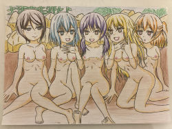 Rule 34 | 5girls, absurdres, bang dream!, bath, futaba tsukushi, highres, hiromachi nanami, kirigaya toko, kurata mashiro, multiple girls, nude, smile, yashio rui