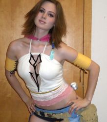 Rule 34 | airbrushed, cosplay, final fantasy, final fantasy x, final fantasy x-2, lowres, photo (medium), yuna