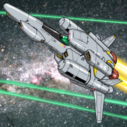 Rule 34 | hirodango, no humans, project a-ko, space, spacecraft, starfighter