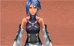 Rule 34 | 1girl, 3d, animated, animated gif, aqua (kingdom hearts), bare shoulders, blue eyes, blue hair, bouncing breasts, breasts, female focus, jiggle, kingdom hearts, matching hair/eyes, short hair, solo, square enix, walking
