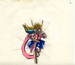Rule 34 | 1990s (style), akazukin chacha, blonde hair, jumping, magical princess, sword, tagme, weapon