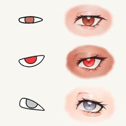 Rule 34 | 3others, bad id, bad tumblr id, blue eyes, close-up, eye focus, highres, mugen0017, multiple others, original, red eyes, simple background, white background