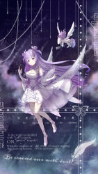Rule 34 | 1girl, absurdres, azur lane, breasts, cleavage cutout, clothing cutout, detached sleeves, double bun, dress, feathers, fingerless gloves, full body, gloves, hair bun, high heels, highres, jwj, layered sleeves, long hair, long sleeves, looking at viewer, medium breasts, official alternate costume, purple eyes, purple hair, see-through, see-through sleeves, short over long sleeves, short sleeves, smile, solo, stuffed winged unicorn, unicorn (angelic night) (azur lane), unicorn (azur lane), very long hair, white dress, white footwear, white sleeves, winged unicorn, wings