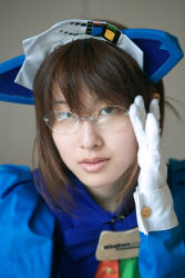 Rule 34 | 1girl, 2k-tan, cosplay, glasses, gloves, highres, nami (cosplayer), os-tan, photo (medium), solo