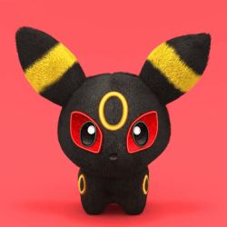 Rule 34 | 3d, animated, animated gif, character doll, cortoony, creature, creatures (company), full body, game freak, gen 2 pokemon, nintendo, photorealistic, pink background, pokemon, pokemon (creature), realistic, red eyes, shadow, simple background, solo, spinning, standing, still life, umbreon