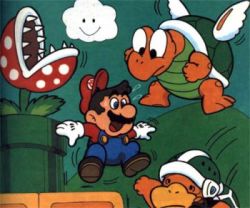 Rule 34 | 1boy, brown hair, gloves, hat, koopa paratroopa, lowres, male focus, mario, mario (series), nintendo, official art, open mouth, piranha plant, sledge bro, smile, solo, super mario bros. 1, super mario bros. 3, white gloves, wings