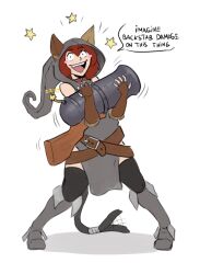 Rule 34 | animal ears, animal hood, arbuz budesh, bandage on tail, blush, boots, brown eyes, brown hair, cannon, cat ears, cat girl, cat hood, cat tail, fur collar, gloves, hood, jacket, knee boots, leather, leather boots, leather gloves, leather jacket, meme, nathy, short hair, small fangs, tail, waist belt, witch hood