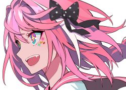 Rule 34 | + +, 1boy, :d, astolfo (fate), astolfo (sailor paladin) (fate), black bow, black ribbon, blue eyes, bow, braid, commentary request, eyeliner, facial mark, fang, fate/apocrypha, fate (series), floating hair, from side, green eyes, hair between eyes, hair bow, hair intakes, hair ribbon, highres, lam (ramdayo), lips, long hair, looking away, makeup, male focus, multicolored eyes, multicolored hair, official alternate costume, open mouth, pink eyes, pink hair, pink sailor collar, polka dot, polka dot bow, portrait, purple eyes, ribbon, sailor collar, school uniform, serafuku, simple background, single braid, smile, solo, sticker, streaked hair, trap, white background, wind