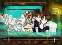 Rule 34 | 2boys, brown hair, coffin, couple, crossdressing, crossover, disney, dress, fairy tales, furayu (flayu), glasses, green eyes, grimm&#039;s fairy tales, hairband, harry potter, harry potter (series), hug, male focus, multiple boys, numeri (gunfra), numeri (pixiv), prince, puff and slash sleeves, puffy sleeves, red eyes, short hair, smile, snow white, snow white (disney), snow white and the seven dwarfs, text focus, tom marvolo riddle, trap, voldemort, wizarding world, yaoi