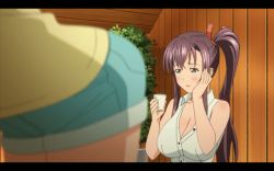 Rule 34 | amaya haruko, animated, animated gif, ass, ass shake, breasts, huge breasts, maken-ki!, purple hair, takami akio