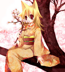 Rule 34 | animal ears, fox ears, japanese clothes, kimono, original, solo, suzushiro kurumi, tagme