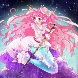 Rule 34 | 10s, bermuda triangle, cardfight!! vanguard, dress, fins, frilled dress, frills, gloves, mermaid, microphone, microphone stand, monster girl, pink dress, pink eyes, pink hair, scales, snow white of the corals claire