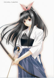 Rule 34 | archery, black hair, bow (weapon), highres, japanese clothes, kimizuka aoi, megacube, moe (phrase), weapon