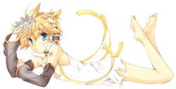Rule 34 | blonde hair, blue eyes, child, feet, highres, kagamine len, looking at viewer, tagme, vocaloid