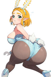 Rule 34 | absurdres, alternate costume, ass, blupee, blupee (cosplay), breasts, cosplay, gonzarez, highres, huge ass, large breasts, leotard, nintendo, princess zelda, the legend of zelda, the legend of zelda: tears of the kingdom