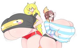 Rule 34 | 2girls, breasts, cassie (theycallhimcake), gigantic breasts, highres, multiple girls, tagme, theycallhimcake