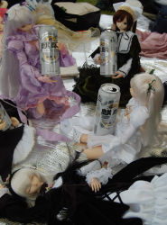 Rule 34 | 00s, alcohol, barasuishou, beer, doll, kirakishou, party, photo (medium), picnic, rozen maiden, suigintou, suiseiseki