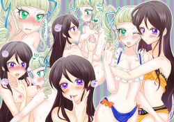 Rule 34 | 2girls, aikatsu!, aikatsu! (series), highres, multiple girls, nude, shibuki ran, swimsuit, todo yurika, yuri