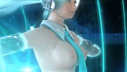 Rule 34 | 00s, 1girl, 3d, animated, animated gif, between breasts, boots, bouncing breasts, breasts, detached collar, detached sleeves, gimp, green hair, hatsune miku, headphones, high heels, incise soul, large breasts, long hair, lowres, m-rs, microskirt, necktie, necktie between breasts, nipples, panties, pantyshot, pleated skirt, running, skirt, solo, standing, thigh boots, thighhighs, topless, twintails, underwear, vocaloid, white panties