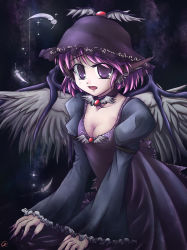 Rule 34 | 1girl, animal ears, female focus, fingernails, gr (artist), hat, highres, long fingernails, mystia lorelei, nail (hardware), pink hair, purple eyes, solo, tears, touhou, wings