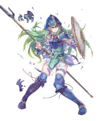 Rule 34 | 1girl, armor, blue armor, fire emblem, fire emblem: path of radiance, fire emblem heroes, full body, highres, injury, nephenee, nintendo, official art, ryona, solo, thighhighs, torn clothes, transparent background