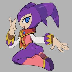Rule 34 | 1other, androgynous, ass, bodysuit, caliginousarts, hat, highres, jester cap, kneeling, nights (character), nights into dreams