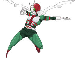 1boy antennae belt kamen_rider kamen_rider_v3 kamen_rider_v3_(series) male_focus mirage_(artist) mirapedo scarf solo