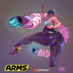 Rule 34 | 1girl, arms (game), ass, solo, tagme, twintelle (arms)