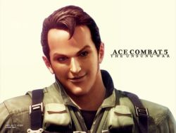 Rule 34 | 1boy, ace combat, ace combat 5, alvin h davenport, brown eyes, brown hair, face, grin, namco, smile