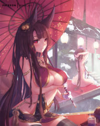 Rule 34 | 2girls, adjusting hair, akagi (azur lane), animal ear fluff, animal ears, arm under breasts, artist logo, artist name, ass, azur lane, back, bad id, bad pixiv id, bare shoulders, beach umbrella, bell, black legwear, blunt bangs, blush, braid, breasts, brown hair, china dress, chinese clothes, cleavage, cleavage cutout, clothing cutout, commentary request, covering privates, crossover, cup, dress, eyebrows hidden by hair, eyeliner, fingerless gloves, fox ears, gloves, granblue fantasy, hair bell, hair ornament, hands in hair, hill, holding, holding umbrella, jingle bell, lantern, large breasts, long hair, looking to the side, makeup, midriff, mitsu (mitsu art), multiple girls, multiple tails, naked towel, navel, nude, nude cover, oil-paper umbrella, onsen, outdoors, paper lantern, patreon username, pelvic curtain, red eyes, red umbrella, rosetta (granblue fantasy), short dress, sidelocks, sitting, snow, snowing, stairs, steam, tagme, tail, teacup, teapot, thighhighs, towel, umbrella, very long hair, water, white gloves, winter, yokozuwari, yunomi