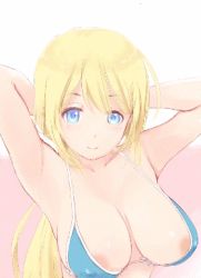 Rule 34 | 10s, 1girl, animated, animated gif, areola slip, atago (kancolle), blonde hair, blue eyes, breasts, covered erect nipples, female focus, gif artifacts, kantai collection, large breasts, looping animation, lowres, nipples, solo, wa (genryusui)