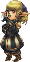 Rule 34 | 00s, 1girl, black mage (final fantasy), blonde hair, brown eyes, dissidia final fantasy, female focus, final fantasy, final fantasy ix, final fantasy xi, full body, gloves, nomura tetsuya, official art, ojou-sama pose, open mouth, pointy ears, shantotto, smile, solo, tarutaru, transparent background, white background, yellow eyes