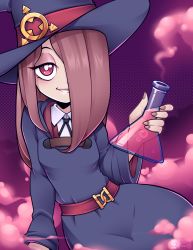 Rule 34 | 1girl, hat, highres, little witch academia, mrsteak, solo, sucy manbavaran, witch hat