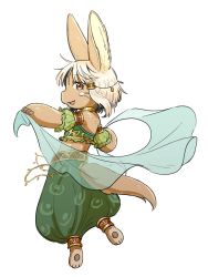 Rule 34 | 1other, brown eyes, dancing, furry, highres, hula dancing, kawasemi27, made in abyss, nanachi (made in abyss), short hair, solo, white hair