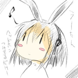 Rule 34 | animal ears, headphones, jirou (chekoro), original, rabbit ears, solo, tagme, u-tan