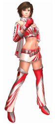 Rule 34 | 1girl, 3d, hinomoto reiko, midriff, official art, rumble roses, simple background, solo