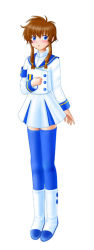 Rule 34 | angelic layer, blue eyes, brown hair, kiss doll, school uniform, serafuku, suzuhara misaki, thighhighs