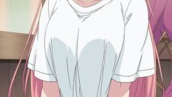 Rule 34 | 10s, 1girl, animated, animated gif, breasts, clothes lift, head out of frame, hinako note, large breasts, lowres, no bra, sakuragi hinako, shirt lift, solo, teasing, underboob